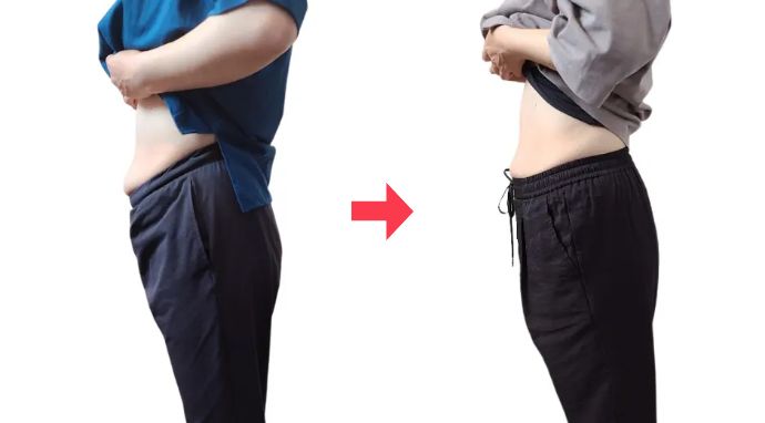 30代女性 ビフォーアフター 週に1回：1ヶ月の変化